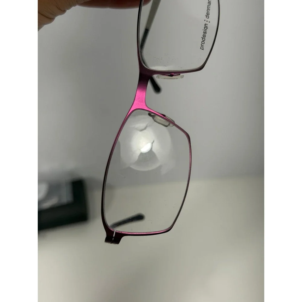 Prodesign‎ Denmark 6128 lilac Silver Rectangular Eyeglass light Frames Japan